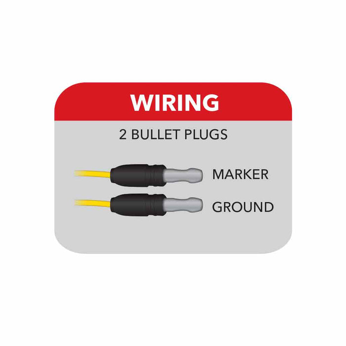 TRUX Marker Flatline Generation 4 Light - Wiring Information - 2 Bullet Plugs - One Marker and One Ground