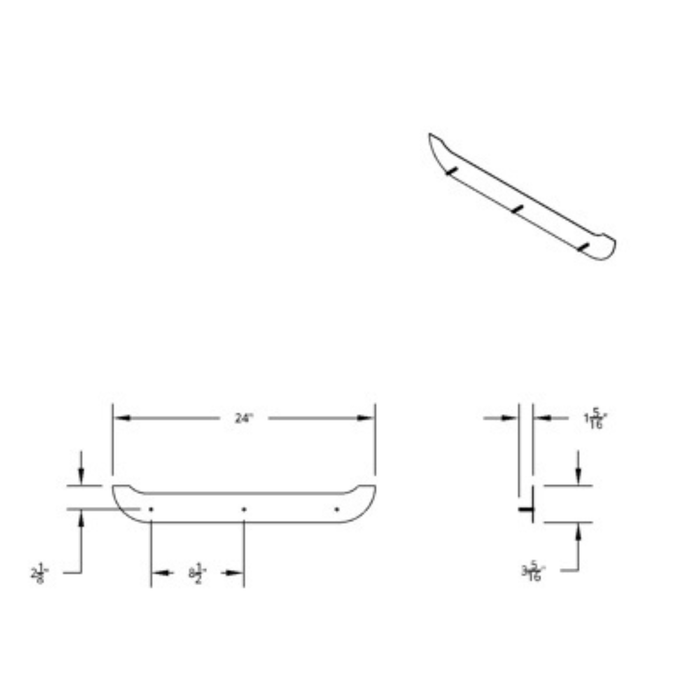 United Pacific 10430 – Chrome Contour Bottom Mud Flap Plate - The New Vernon Truck Wash