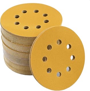 Aiyard-5 Inch 8 Hole Hook and Loop Sanding Discs