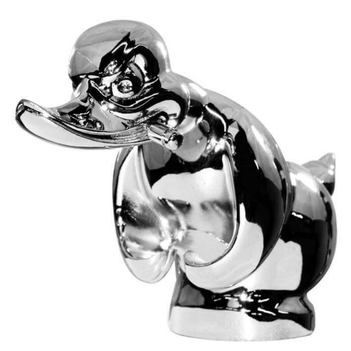 Angry Rubber Duck "Death Proof" Convoy Hood Ornament | Chrome - Billings Artworks