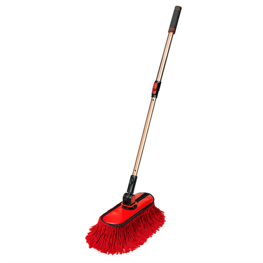 Original California Triple Threat Duster | Adjustable Wax Cotton Mop & Telescoping Handle | California Super Duster