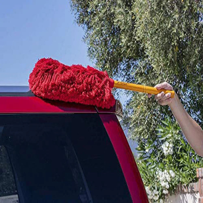 Super Duster | 30" Rich Wood Handle with 360° Round Head, with Storage Bag | California Super Duster