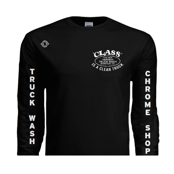 Cindy’s Chrome Shop Long Sleeve T Shirt Class Is a Clean Truck | Black | The New Vernon Truck Wash