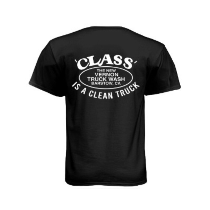 Class Is a Clean Truck Logo Short Sleeve T Shirt | Black | The New Vernon Truck Wash