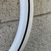 Forever Sharp 14 Inch Half Wrap Replacement Steering Wheel Outer Ring | White Hydro Dipped with Black Stripe | Forever Sharp