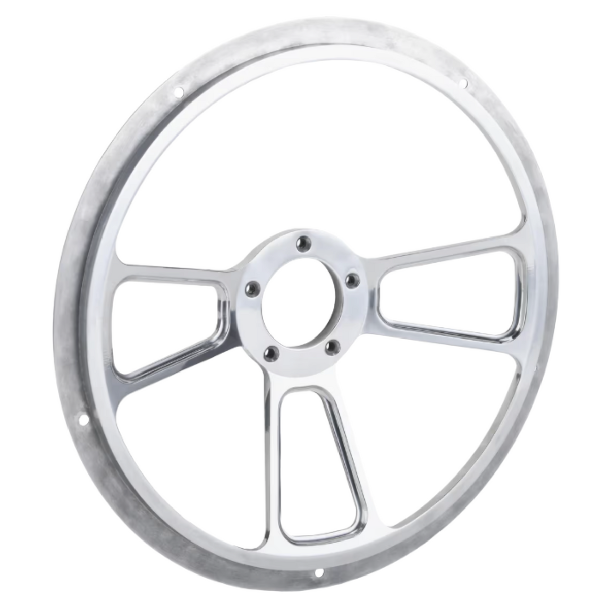 14" Muscle Steering Wheel | Polished | Half Wrap Required, Sold Separately | Forever Sharp