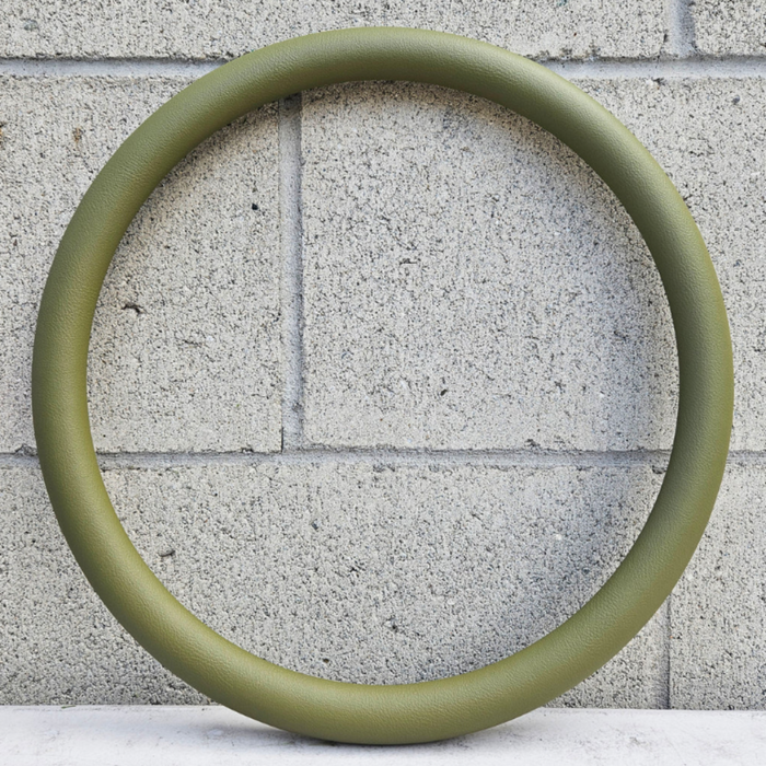 Forever Sharp 16 Inch Half Wrap Steering Wheel Cover | Army Green Vinyl | Forever Sharp