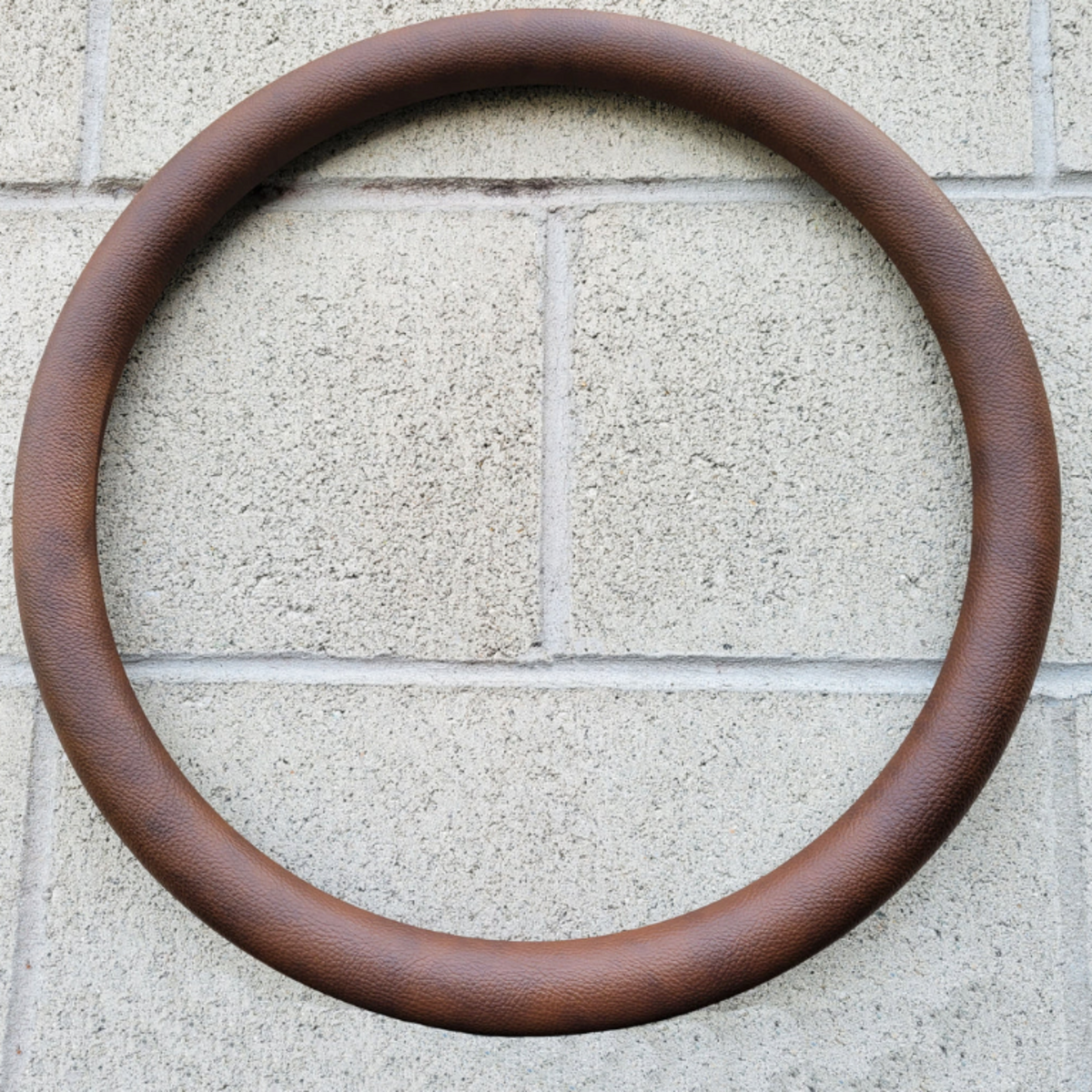 Forever Sharp 16 Inch Half Wrap Steering Wheel Cover | Brown Vinyl | Forever Sharp