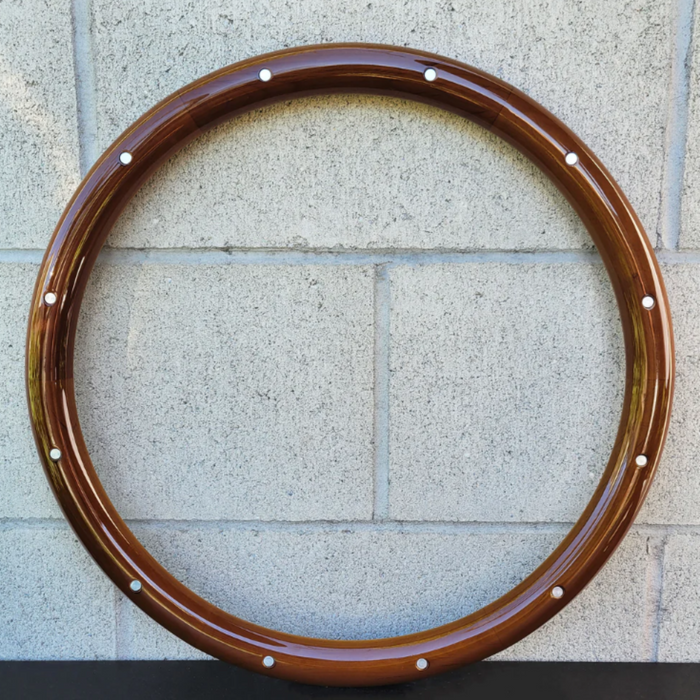 Forever Sharp 18 Inch Half Wrap Steering Wheel Cover Replacement | Dark Wood with Rivets | Forever Sharp