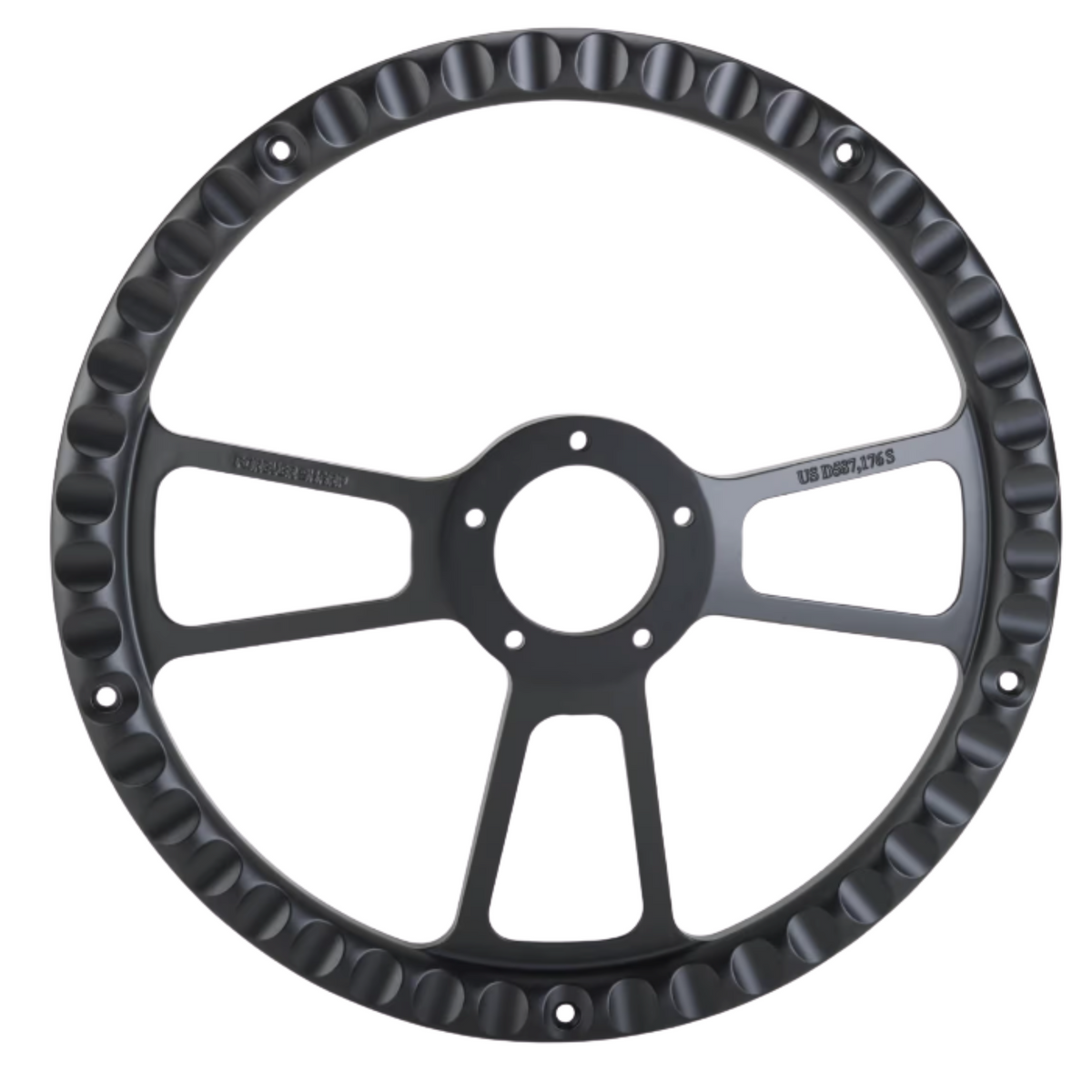 18" Muscle Steering Wheel | Matte Black | Half Wrap Required, Sold Separately | Forever Sharp