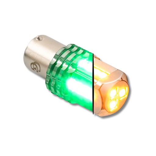 1157 Dual Color LED Bulb Amber Green | Grand General