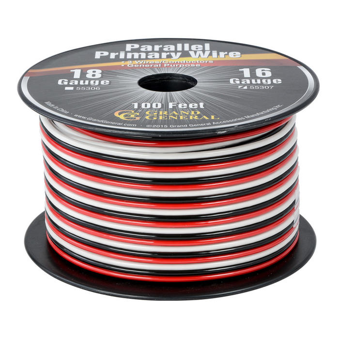 Parallel Primary Wire | 16 Gauge | 3 Wire | 100 Feet | Grand General