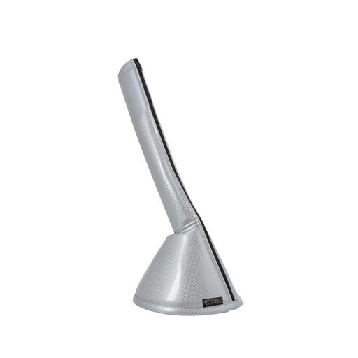 17 Inch Gear Shift Boot Cover | Silver Carbon Fiber | Grand General