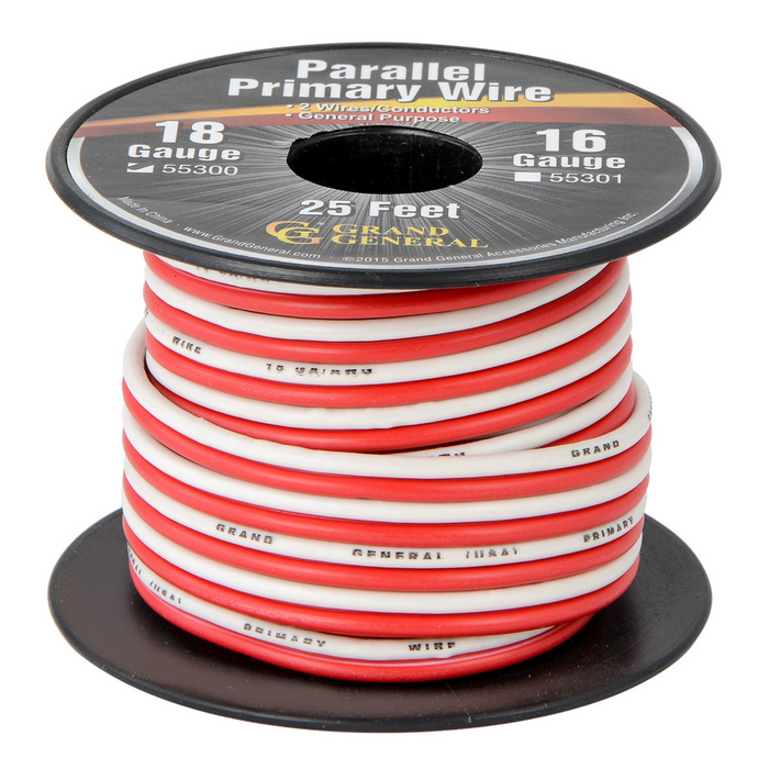 Parallel Primary Wire | 18 Gauge | 25ft | Grand General