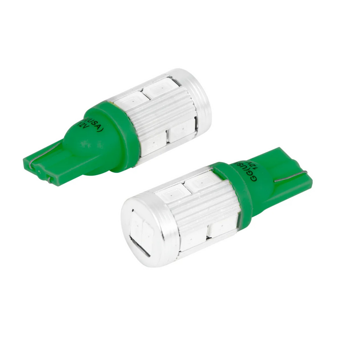 #194/168 10 LED with Heatsink Tower Style Light Bulb 12V | Green | Grand General