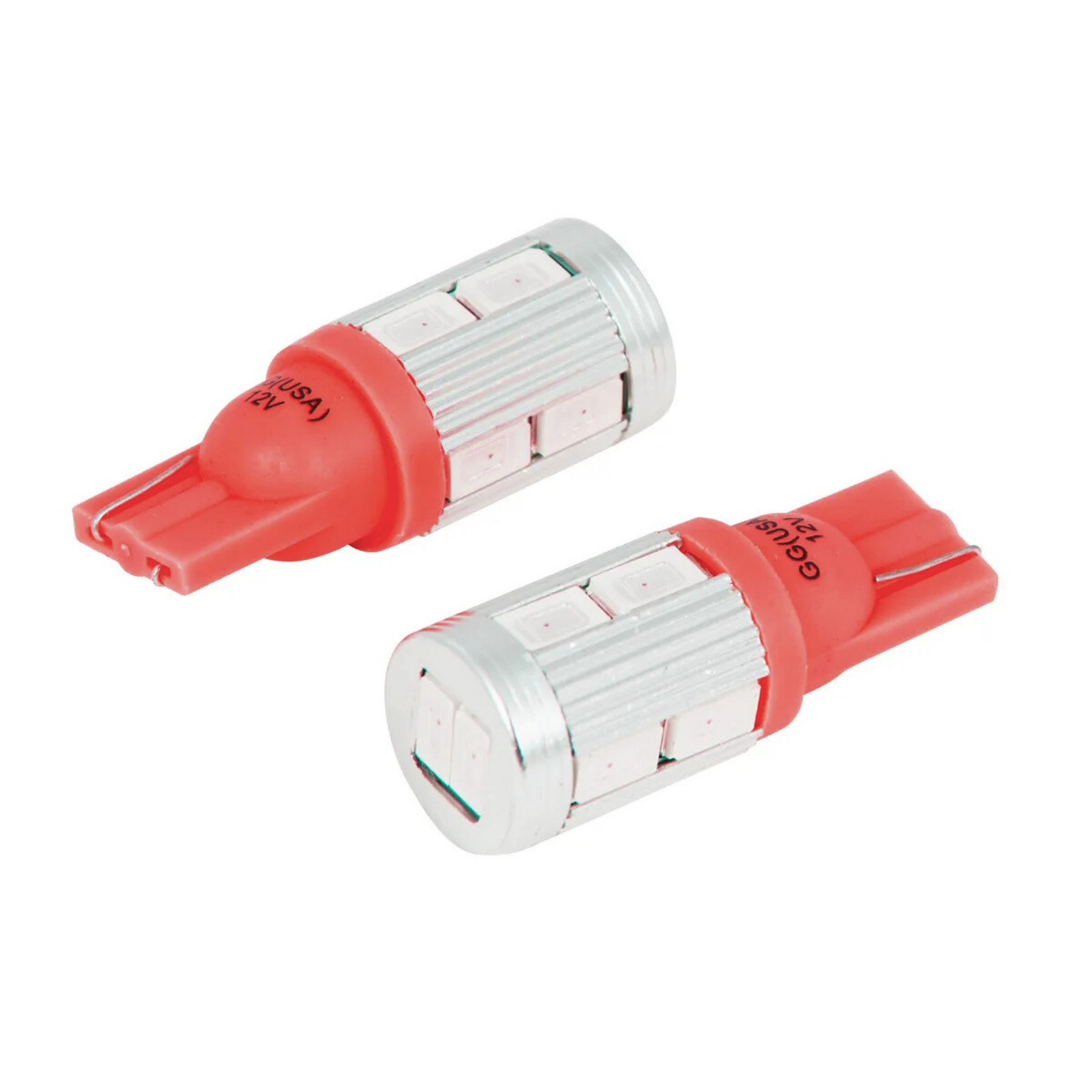 #194/168 10 LED with Heatsink Tower Style Light Bulb 12V | Red | Grand General