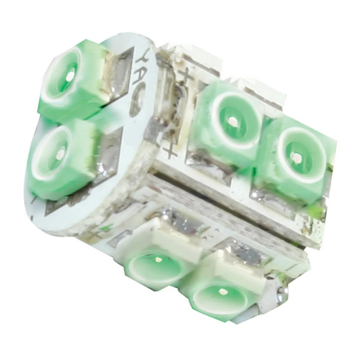 #194/168 10 LED Tower Style Light Bulbs 12V (Pair) | Green | Grand General
