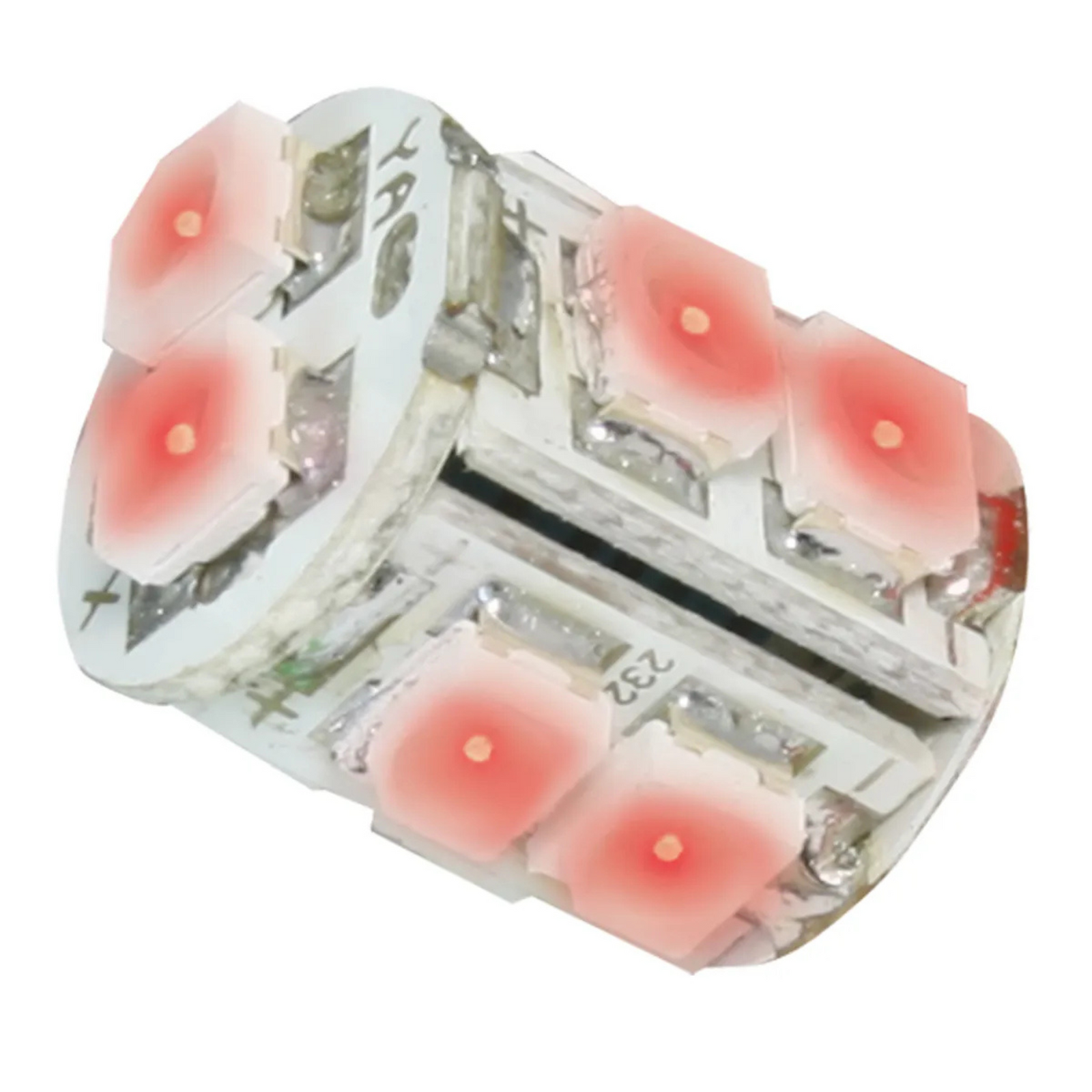 #194/168 10 LED Tower Style Light Bulbs 12V (Pair) | Red | Grand General