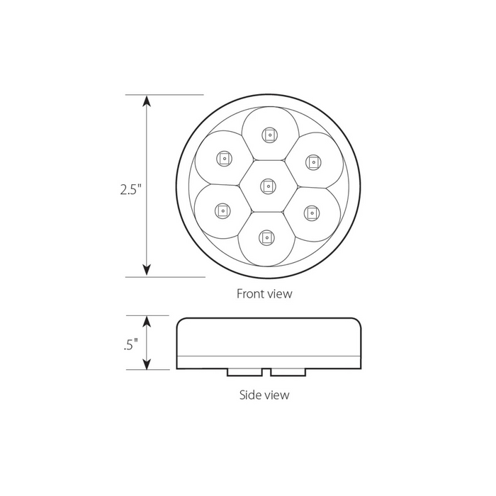 ow Profile Pearl LED Marker/Clearance Light | 2-1/2" | Grand General
