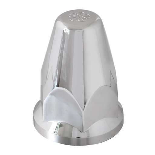 2-5/8" Standard Push-On Lug Nut Cover with Flange (33mm Base) | Chrome Plastic | Grand General