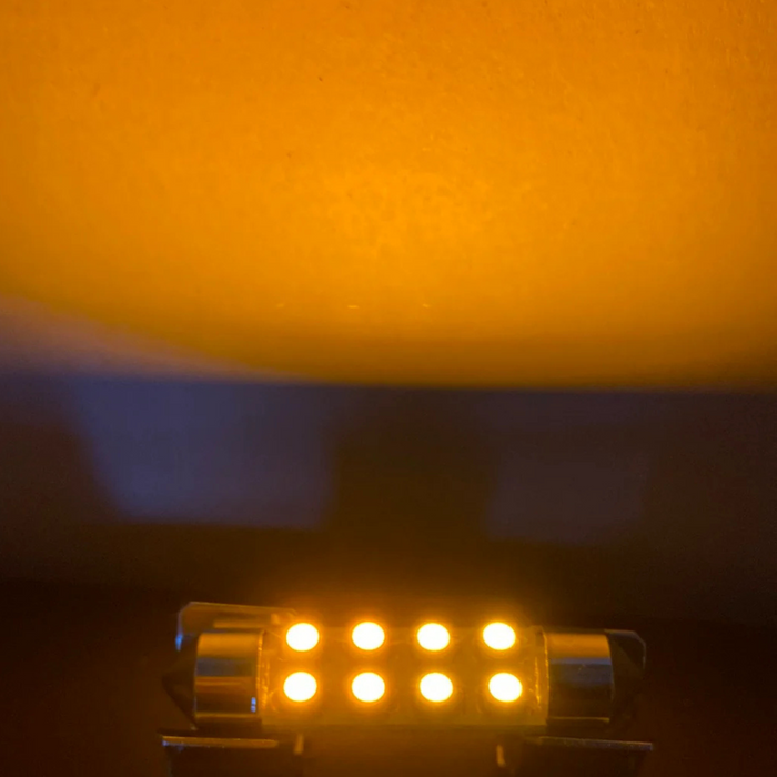 211-2 Dome Type 8 LED Light Bulb | Amber | Grand General