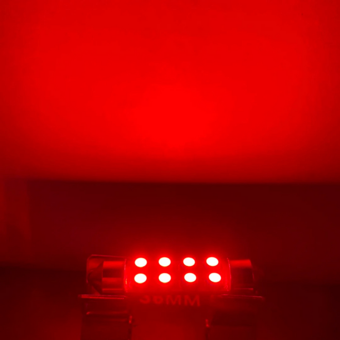 211-2 Dome Type 8 LED Light Bulb | Red | Grand General