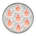 2" Low Profile Pearl LED Marker Clearance Light | Red/Clear | Grand General