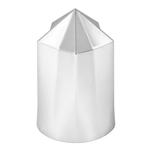 3-1/2" Pointed Star Thread-On Lug Nut Cover (33mm Base) | Chrome Plastic | Grand General