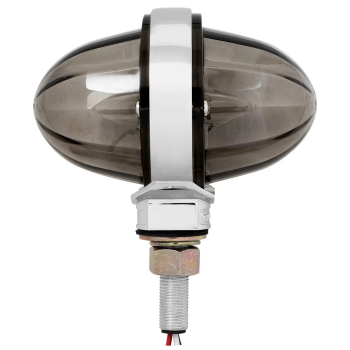 Double Face Watermelon Pedestal Light | 3" | Amber/Red | Smoke Lens | Grand General