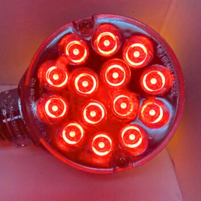 LED Double Face Pedestal Light | 3" | Amber/Red Pearl | Grand General