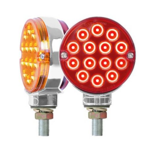 LED Double Face Pedestal Light | 3" | Amber/Red Pearl | Grand General