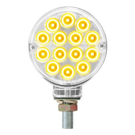 LED Double Face Pedestal Light | 3" | Clear/Amber Pearl | Grand General