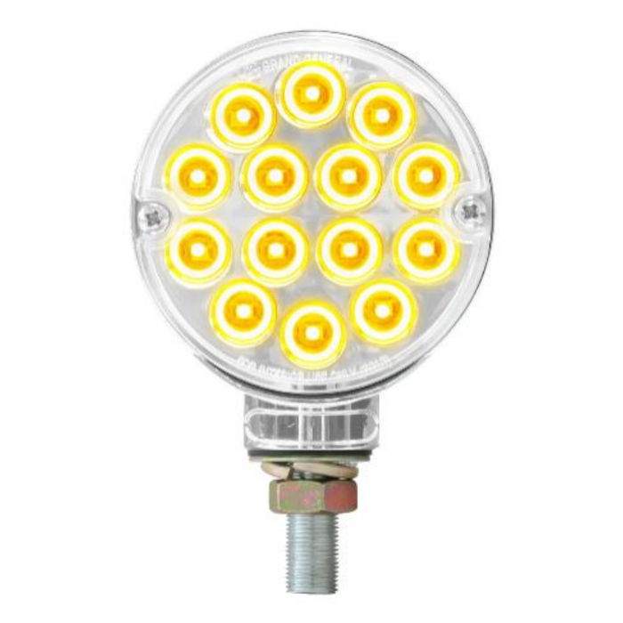 LED Double Face Pedestal Light | 3" | Clear/Amber Pearl | Grand General