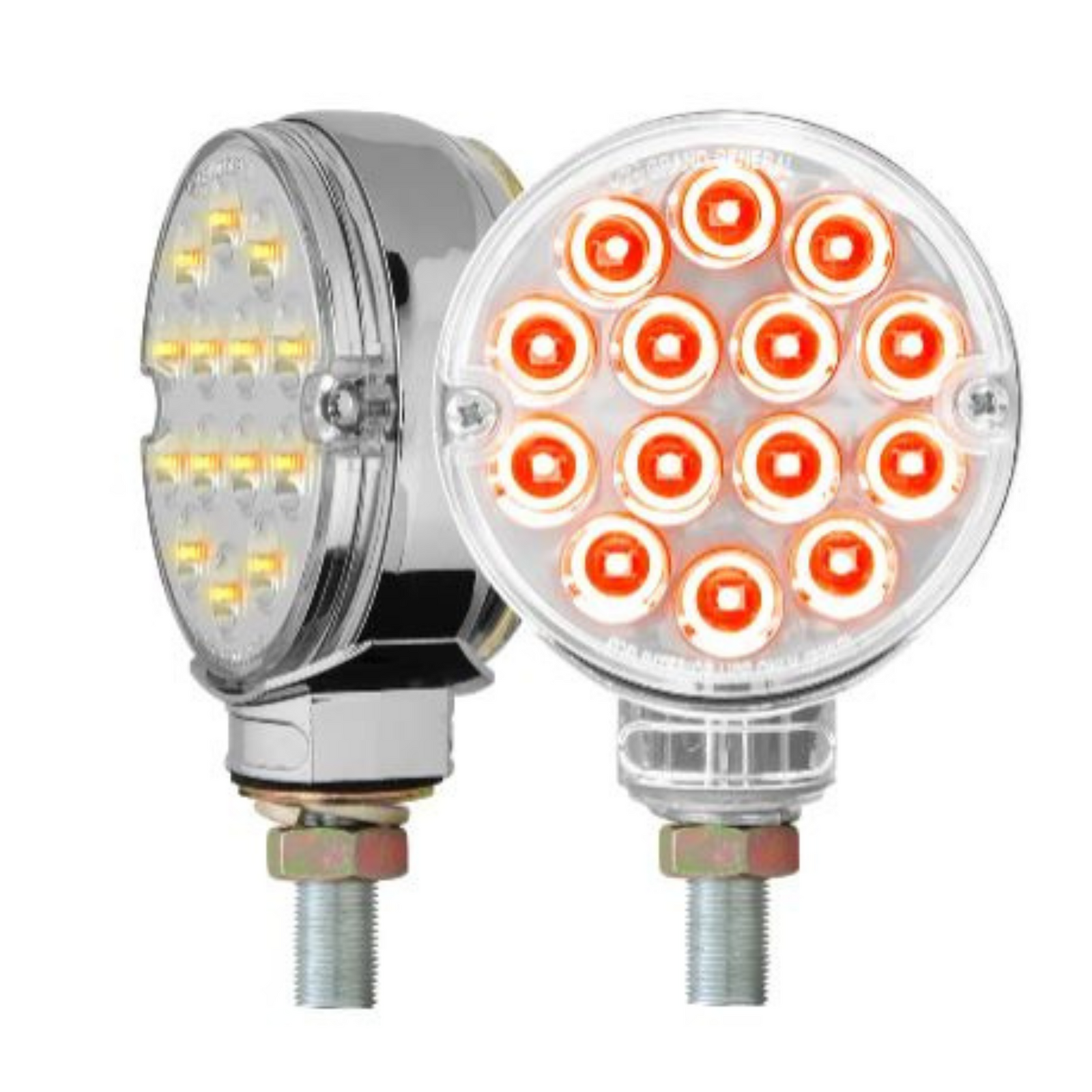 LED Double Face Pedestal Light | 3" | Amber/Red Pearl | Grand General