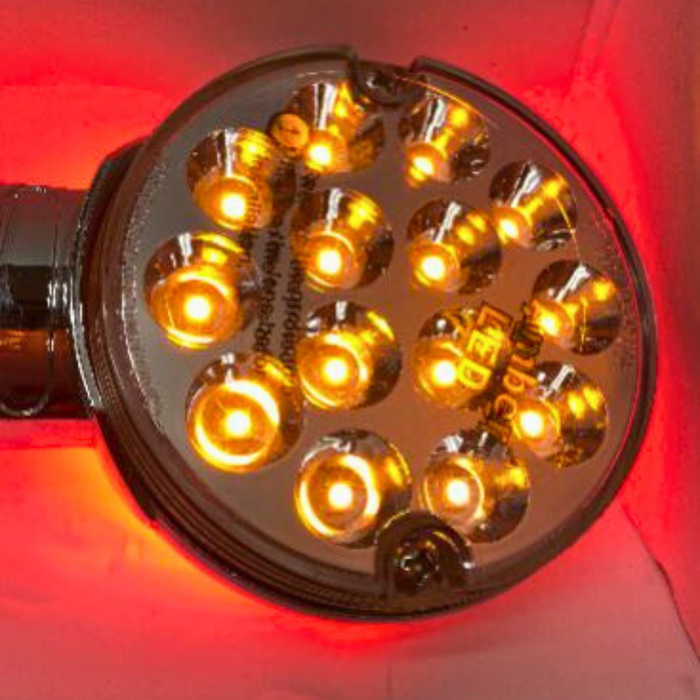 LED Double Face Pedestal Light | 3" | Clear Pearl | Grand General