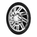 3" Hex Flat Top Push-On Lug Nut Cover (33mm Base) | Chrome Plastic | Grand General