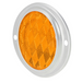 3" Round Reflector with Aluminum 2 Hole Screw Mount Base | Amber | Grand General