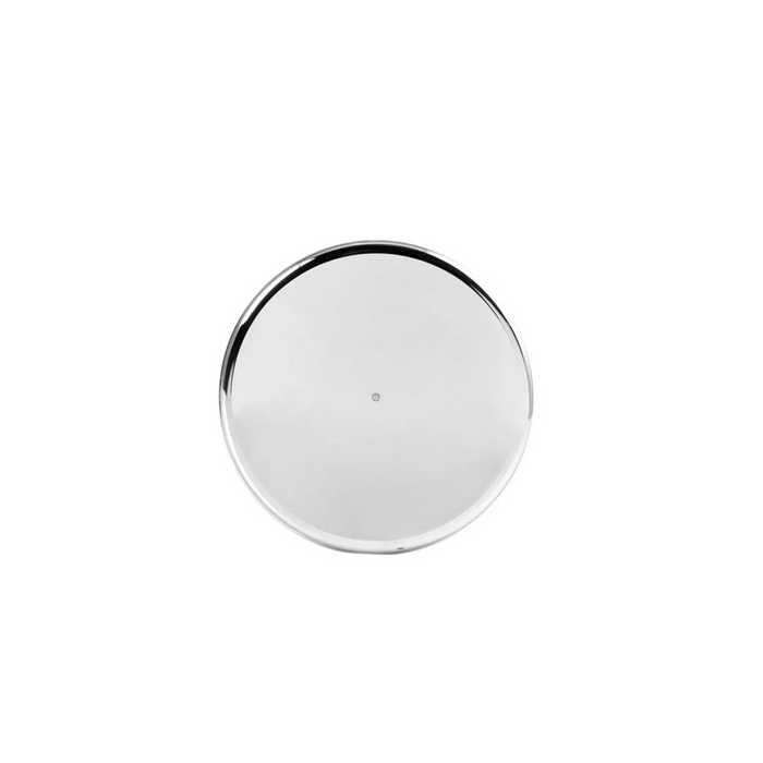 4-3/8" Chrome Plastic Thread-On Flat Top Tube Lug Nut Cover with Lock Flange (33mm Base) | Grand General