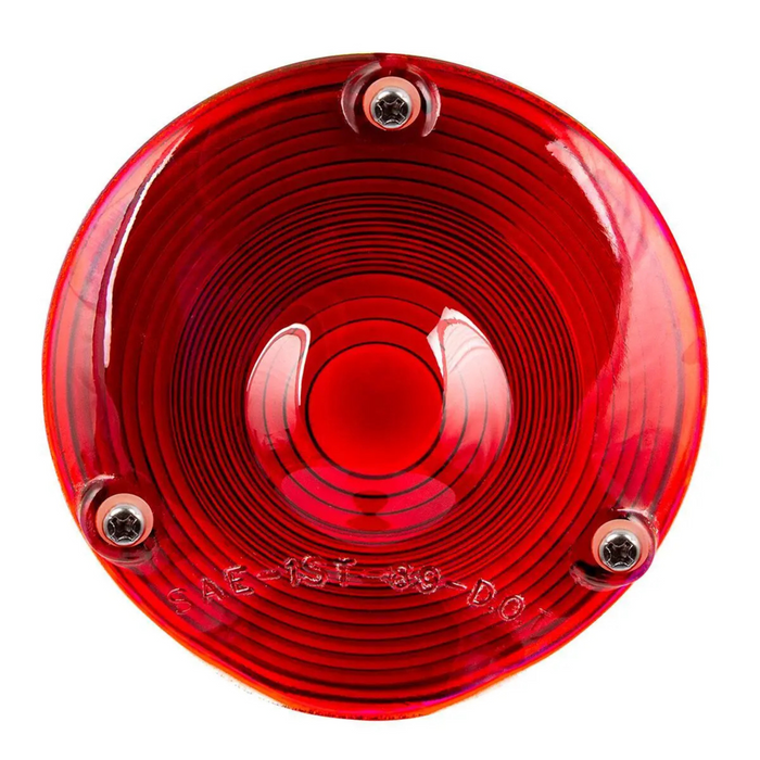 Classic Style Glass Lens | 4" | Red | Grand General
