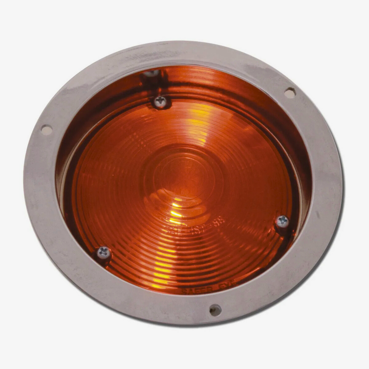 Flange Mount Light with Chrome Die Cast Housing | 4" | Amber | Grand General
