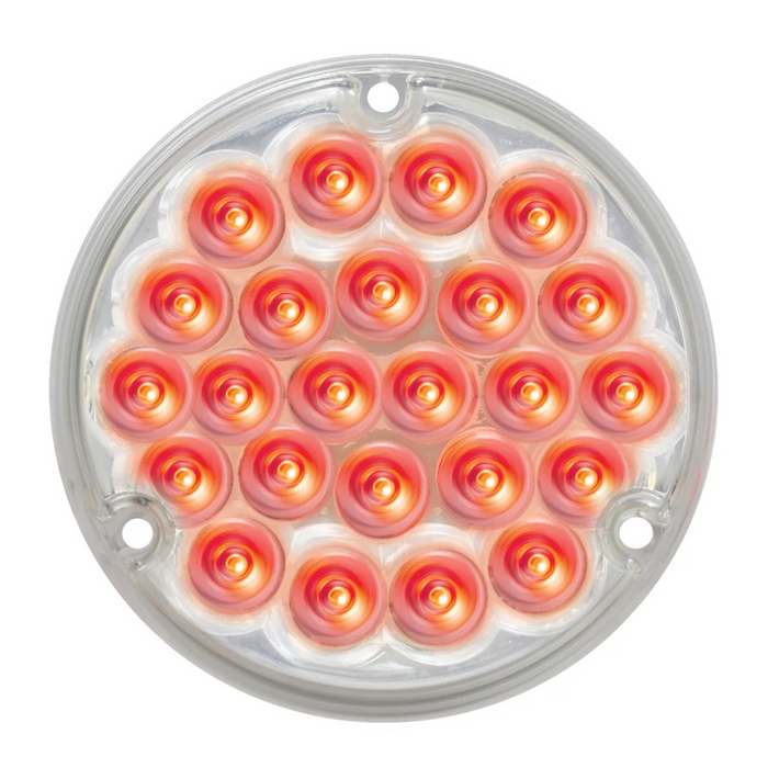Pearl Light with 1156 Socket Base | 4" | Red/Clear | Grand General