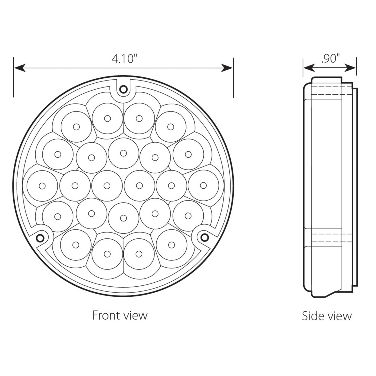 Pearl Light with 1156 Socket Base | 4" | Grand General
