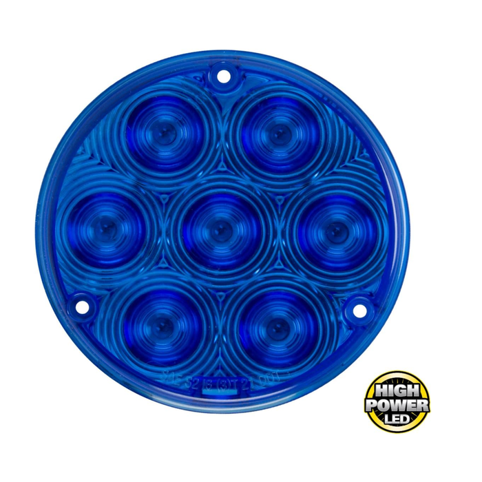 4" Fleet Sealed LED Load Light | Blue Lens | 7 SMD LED High/Low Function | Grand General