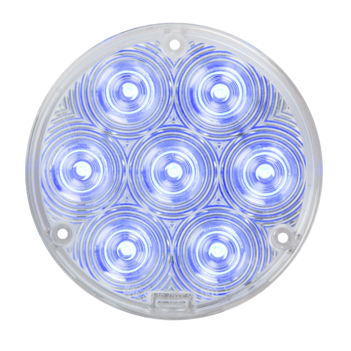 4" Fleet Sealed LED Load Light | Clear Blue Lens | 7 SMD LED High/Low Function | Grand General