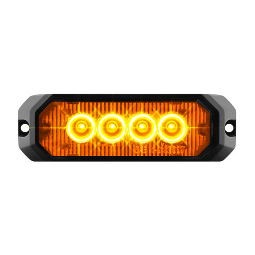 LED Strobe Light 4" | Sealed Lens with Aluminum Housing | Amber/Amber | Grand General