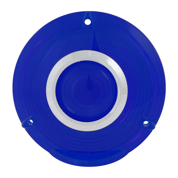 4" Plastic Lens with Chrome Rim | Blue | Grand General