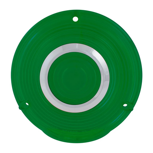 4" Plastic Lens with Chrome Rim | Green | Grand General