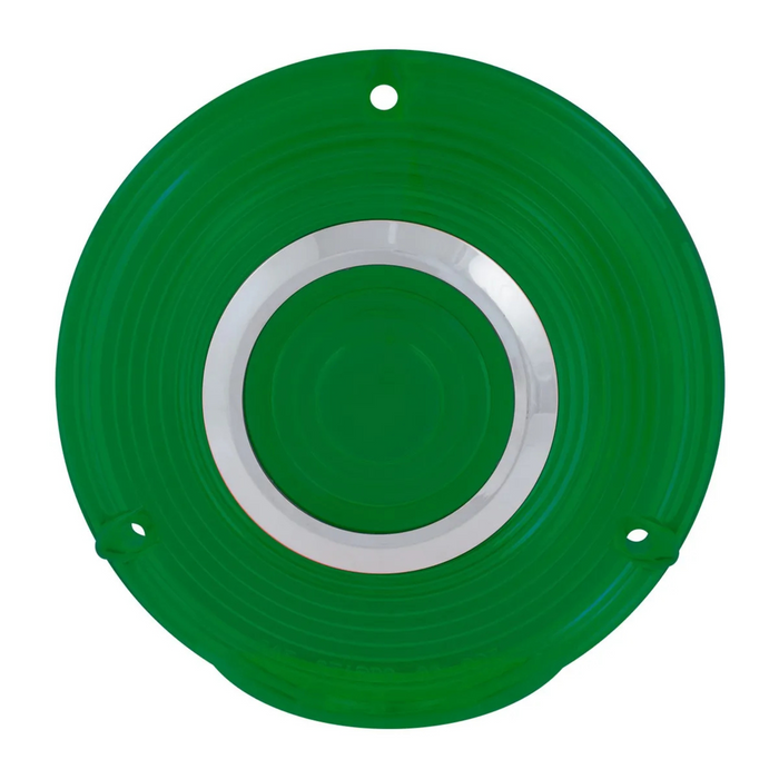 4" Plastic Lens with Chrome Rim | Green | Grand General