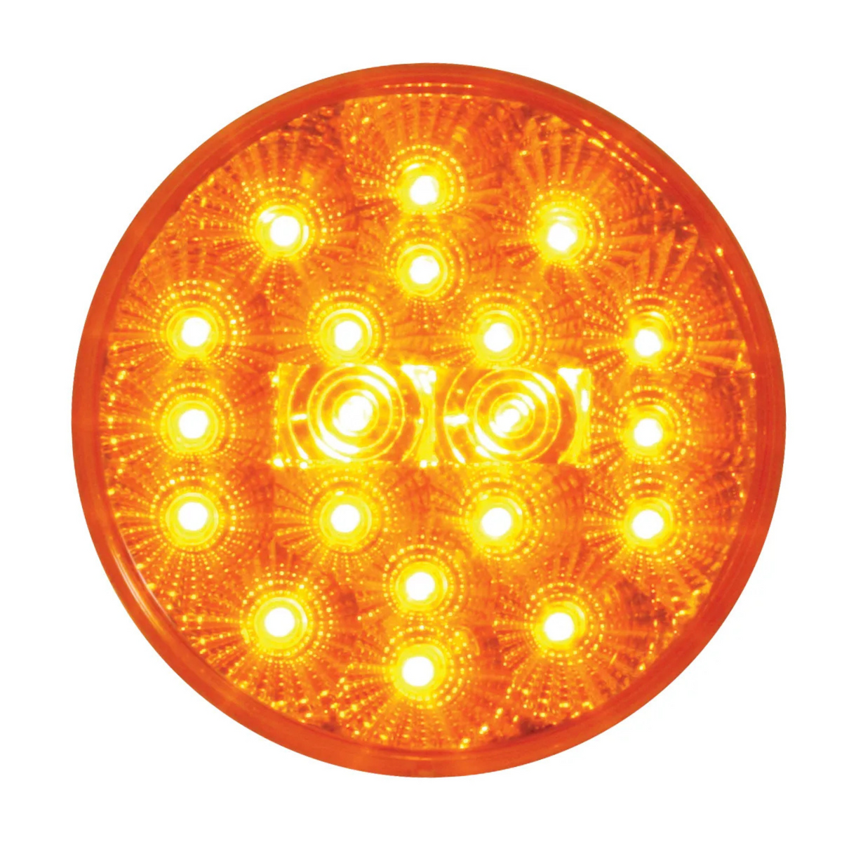 4" Spyder LED Light with Stainless Steel Flange Mount Bezel | Amber/Amber | Grand General