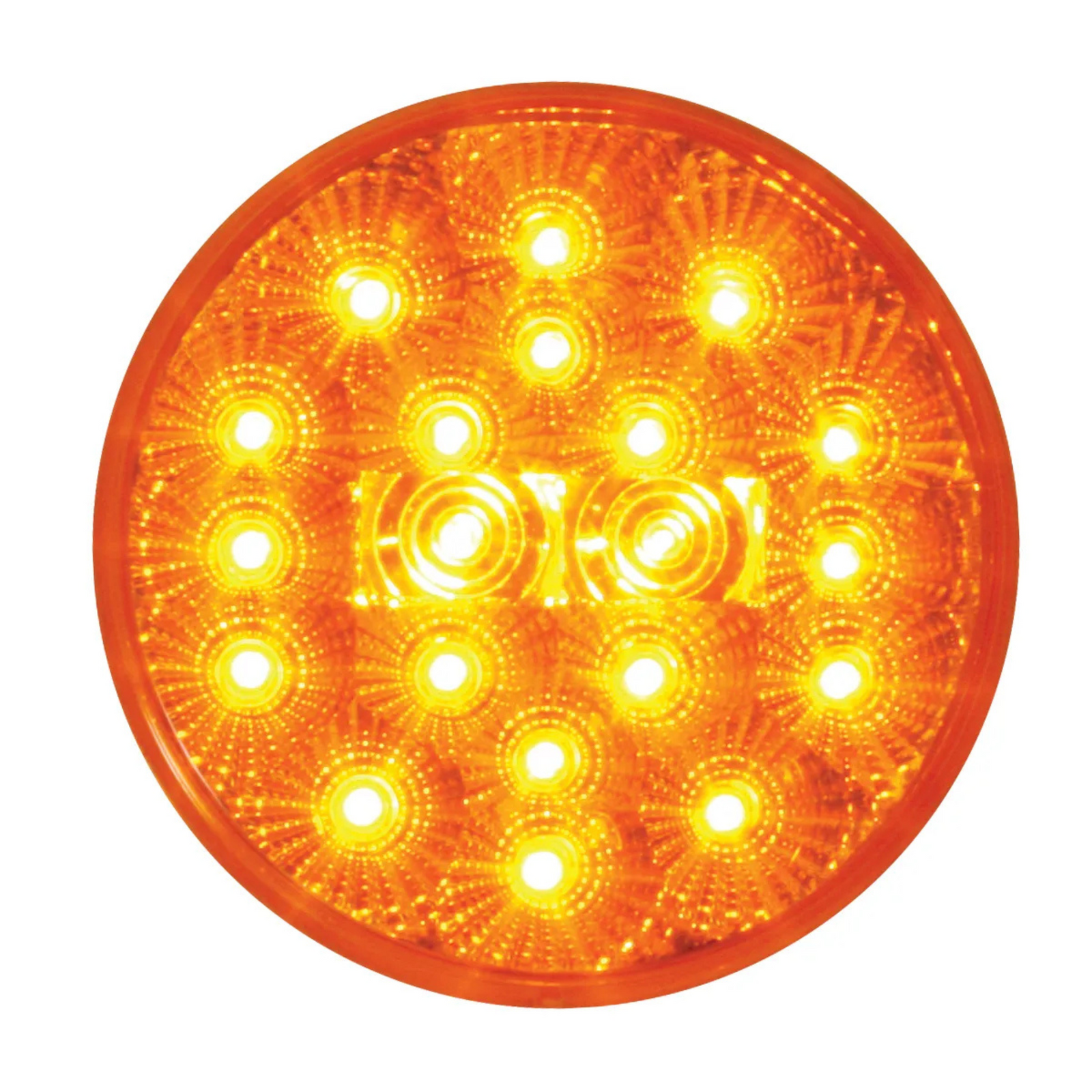 4" Spyder LED Light with Stainless Steel Flange Mount Bezel | Amber/Amber | Grand General